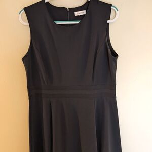 Calvin Klein Yolanda Mesh Inset Dress, 16, navy blue